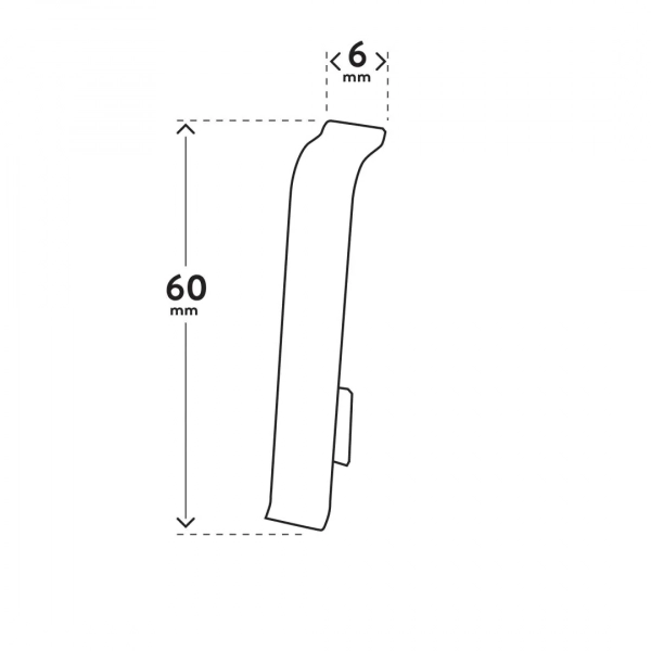Verbinder - Arbiton VIGO 60 Grau - Sockelleisten Verbinder - 2 Stk.
