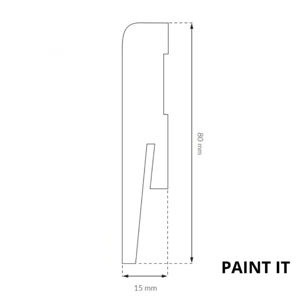 Sockelleiste - Arbiton PAINT IT MP0801 - 80 mm - Holzleiste Weiß