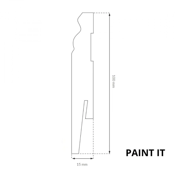 Sockelleiste - Arbiton PAINT IT MP1003 - 100 mm - Holzleiste Weiß
