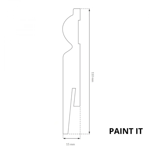 Sockelleiste - Arbiton PAINT IT MP1101 - 110 mm - Holzleiste Weiß