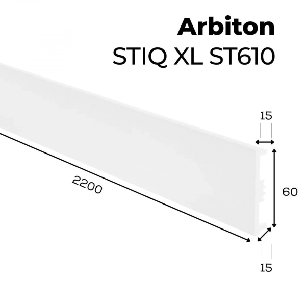 Fußleiste - Arbiton STIQ XL ST610 60 mm - Sockelleiste weiß