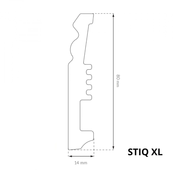 Sockelleiste - Arbiton STIQ STX820 weiß - 80 mm - Hamburger Fuussleiste