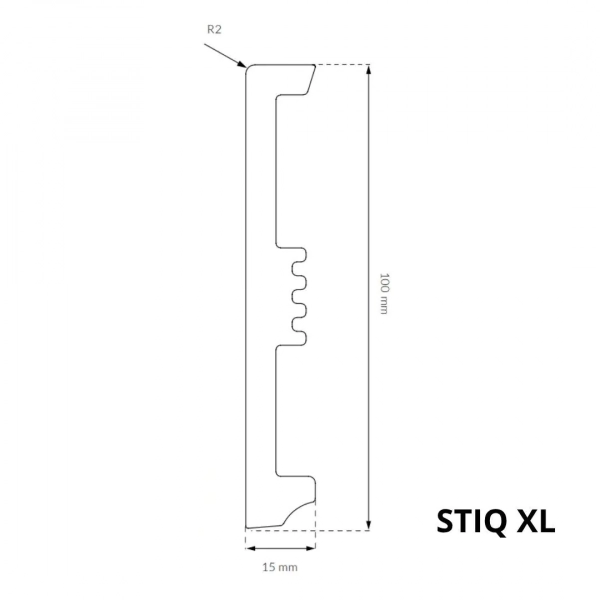 Fußleiste - Arbiton STIQ XL ST110 100 mm - Sockelleiste weiß