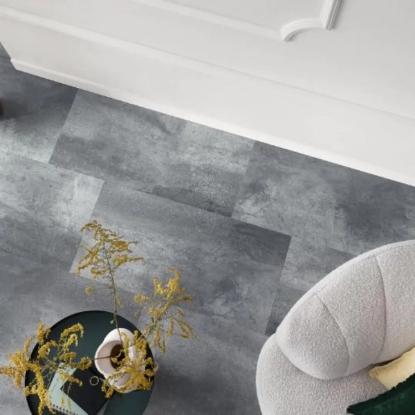 Vinylboden Fliesenoptik - Grey Sandy - 61 x 30,5 cm - Klick Vinyl Fliesenoptik 