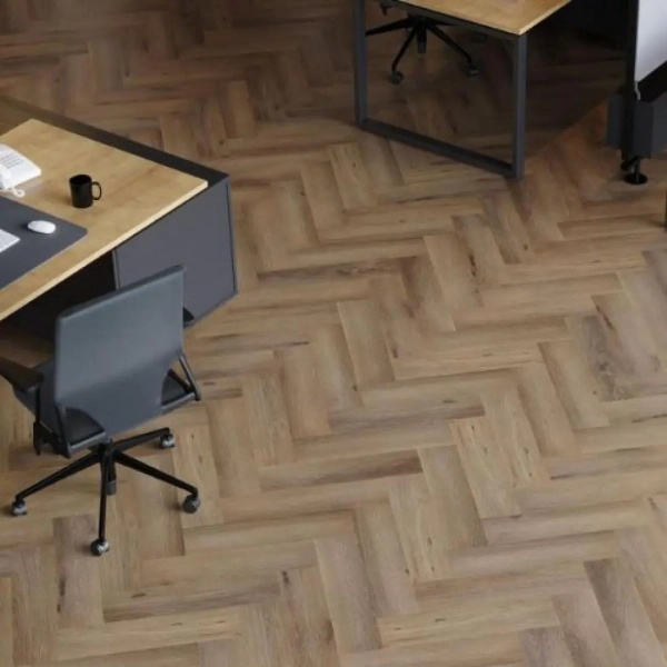 Fischgräten Vinyl - Herringbone Dunkle Eiche Frisco (HB 41475) 4.5mm/0.55mm - Klick Vinyl