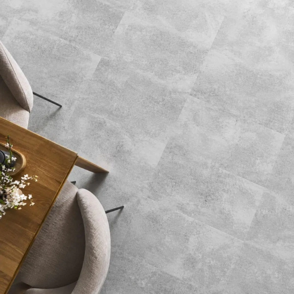 Klick Vinyl Fliesenoptik - XXL - Naturstein Ribeira Silber - 91,4 x 45,7 cm - Vinylboden Fliesenoptik