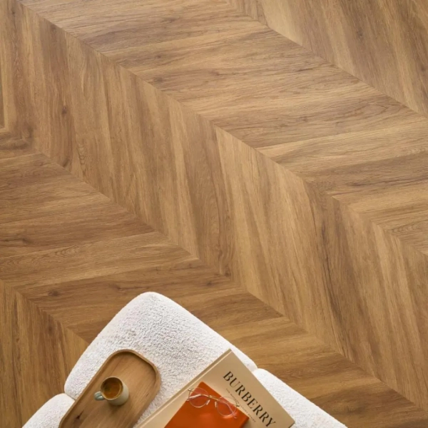 Vinyl Parkett - Chevron - Eiche Jersey (CLC 41102) 5mm/0.55mm - Fischgräten Vinyl