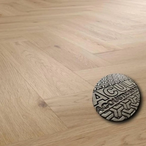 Fischgräten Vinyl - Herringbone EIR Acoustic Eiche Yankee (CAA 153) 6.3mm/0.55mm - Klick Vinyl mit Trittschalldämmung