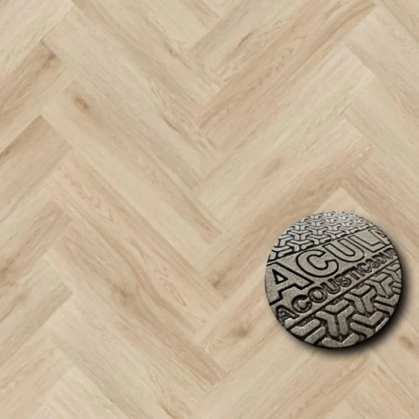 Fischgräten Vinyl - Herringbone Acoustic Eiche Harlow (CAA 158) 6.3mm/0.55mm - Klick Vinyl mit Trittschalldämmung