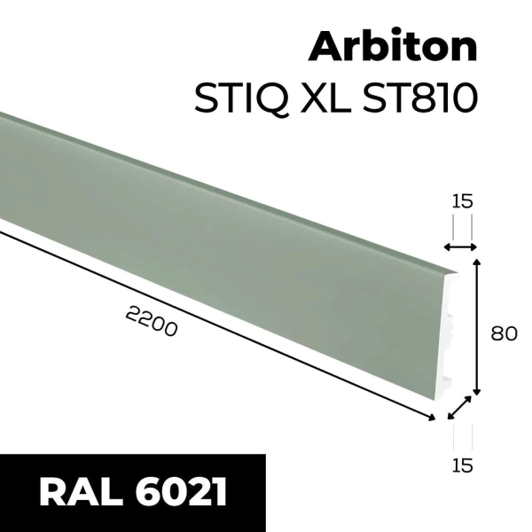 Fußleiste - Arbiton STIQ XL ST810 80 mm - Sockelleiste salvia