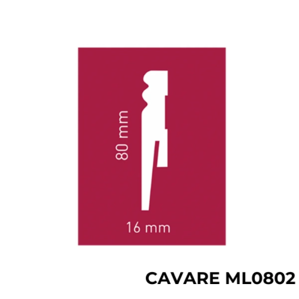 Sockelleiste - Arbiton CAVARE ML0802 - Grau - 80 mm - Hamburger Fuussleiste
