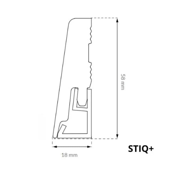 STIQ + 580 - Sockelleiste weiß 58 mm 