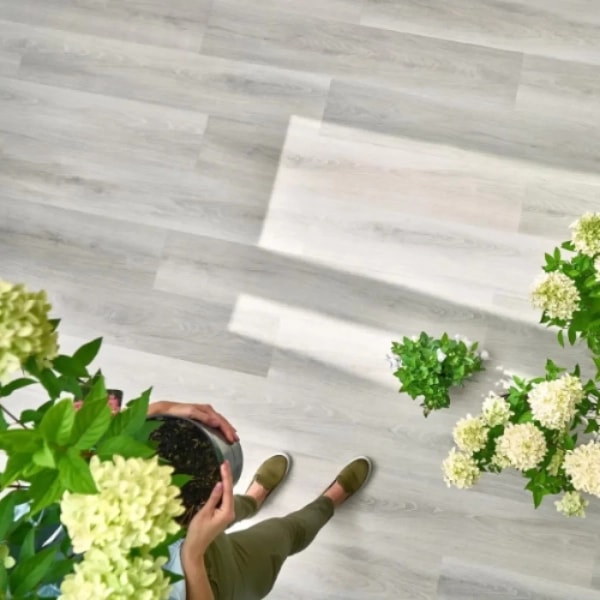 Vinylboden mit Trittschalldämmung Eiche Whitecreek – 5.3mm/0.55mm – Klick Vinyl