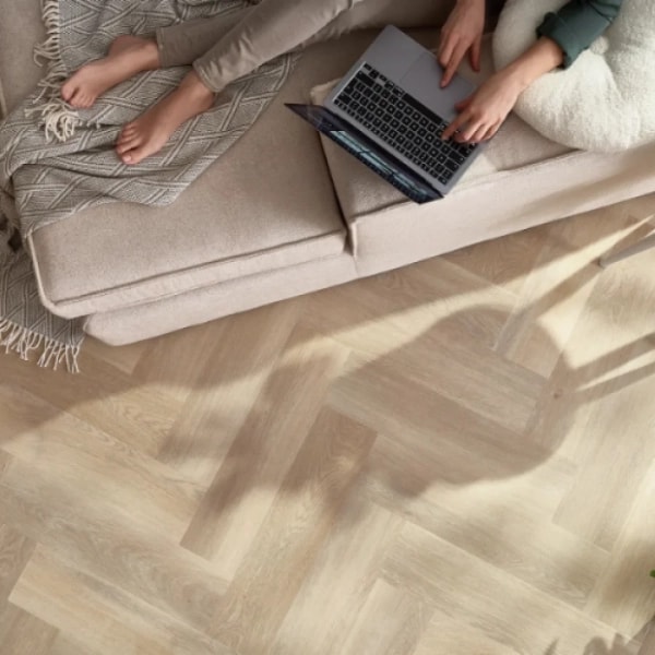 Fischgräten Vinyl - Herringbone Eiche Dearwood (DA 187) 2.5mm/0.55mm - Klebevinyl