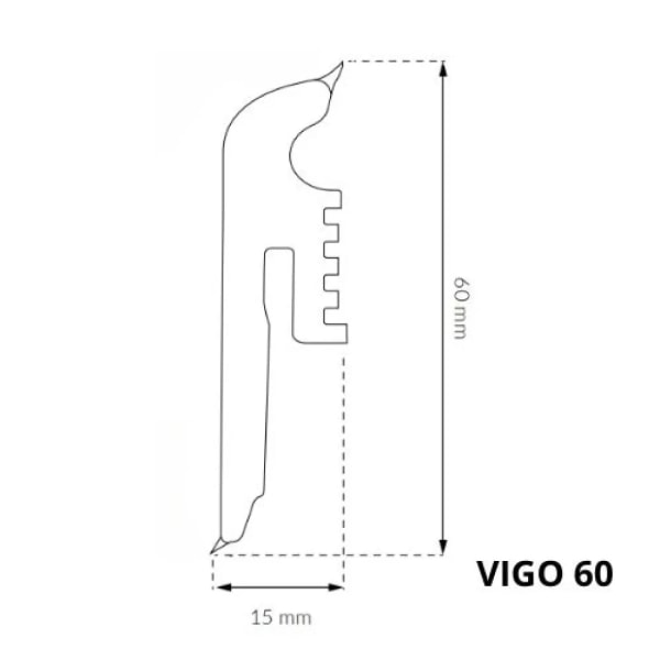 Sockelleisten Arbiton  - VIGO 60 CORNWALL EICHE 162