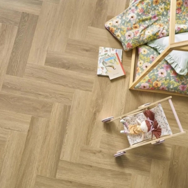 Fischgräten Vinyl - Herringbone Eiche Burbon (DAS 208) 2.5mm/0.55mm - Klebevinyl