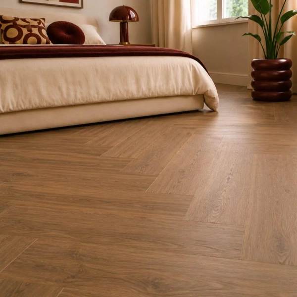 Fischgräten Vinyl - Herringbone Eiche Rochester 2.5mm/0.55mm - Klebevinyl