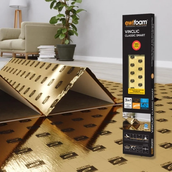 Trittschalldämmung Vinyl - Ewifoam Vinclic Classic Smart - 1.5 mm - Vinylboden Unterlage