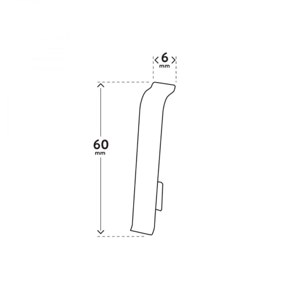 Verbinder - Arbiton VIGO 60 Eiche Sierra 154 - Sockelleisten Verbinder - 2 Stk.