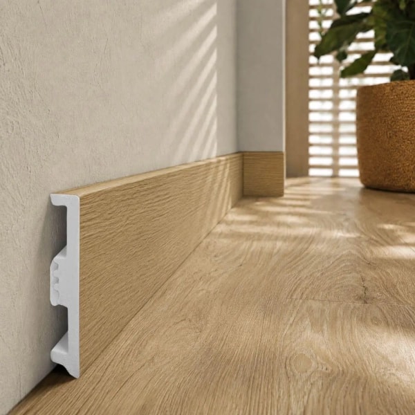 Fußleiste - Arbiton STIQ XL WOOD 80 mm - Eiche Algarve 125 - Sockelleiste Holzoptik