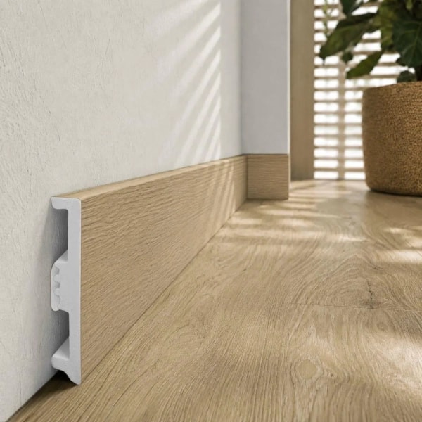 Fußleiste - Arbiton STIQ XL WOOD 80 mm - Eiche Lagos 128 - Sockelleiste Holzoptik