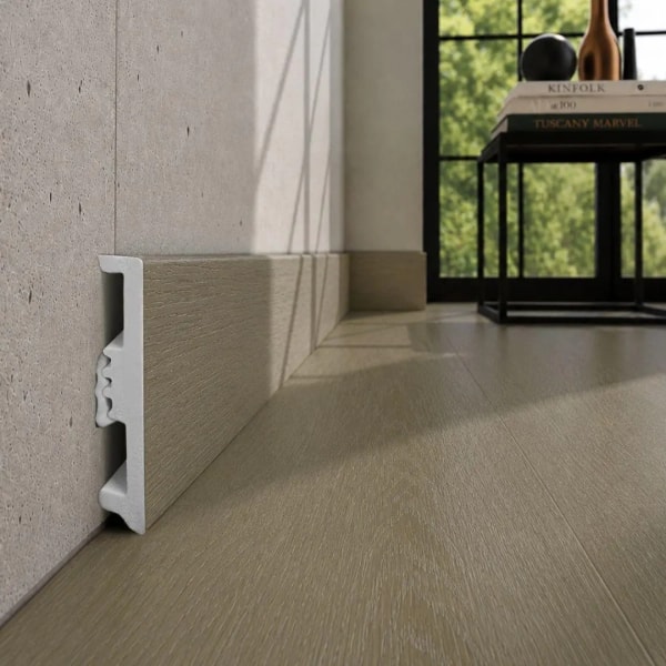 Fußleiste - Arbiton STIQ XL WOOD 80 mm - Eiche Basel 131 - Sockelleiste Holzoptik