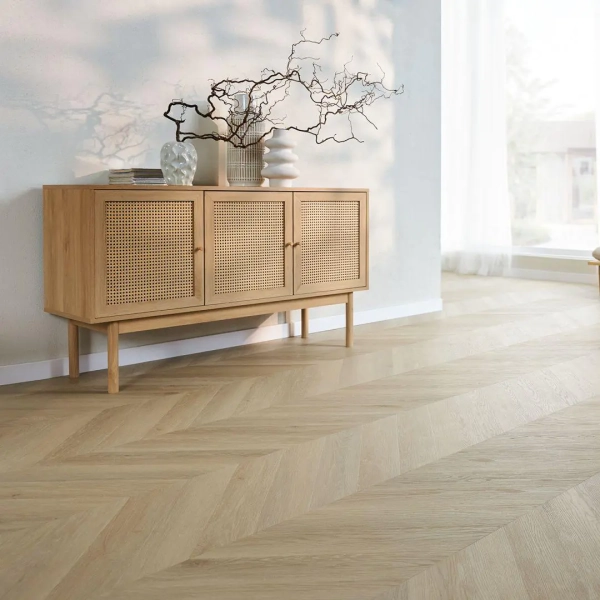 Vinyl Parkett - Chevron - Eiche Johannes (CLC 222) 5mm/0.55mm - Fischgräten Vinyl