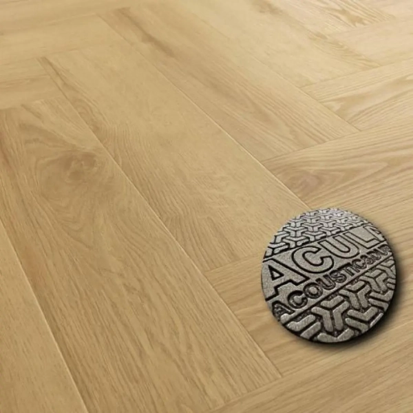 Fischgräten Vinyl - Herringbone Acoustic Eiche Virgin (CASA 227) 6.3mm/0.55mm - Klick Vinyl mit Trittschalldämmung