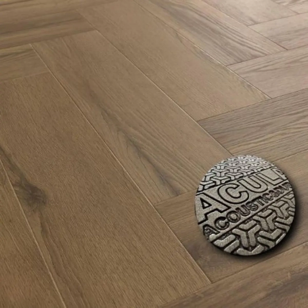 Fischgräten Vinyl - Herringbone EIR Acoustic Eiche Rochester (CASA 229) 6.3mm/0.55mm - Klick Vinyl mit Trittschalldämmung