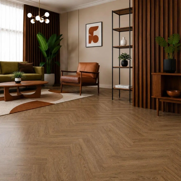 Fischgräten Vinyl - Herringbone Eiche Georgetown 2.5mm/0.55mm - Klebevinyl