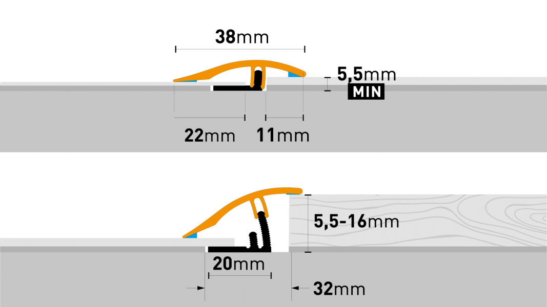 Number 3 of Bodenprofile Arbiton - PRODUO 38 GEBÜRSTETES SILBER B1