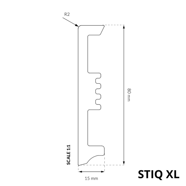 Number 4 of Sockelleisten Schwarz - 80mm - STIQ XL ST810 