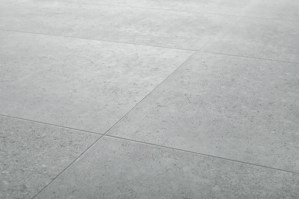 Klick Vinyl Fliesenoptik - XXL - Beton Ninaventura Silber - 91,4 x 45,7 cm - Vinylboden Betonoptik